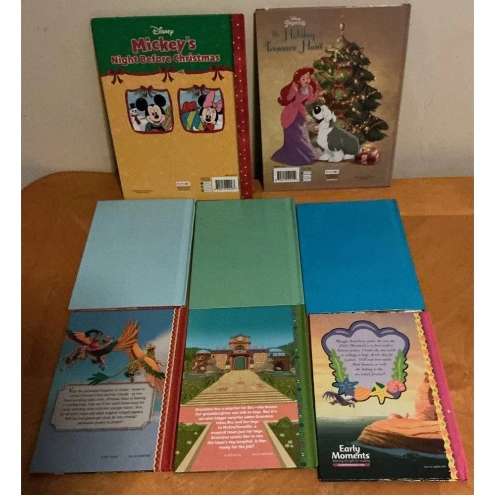 Lot Of 8 Disney‎ Hard Cover Books, Pinocchio, 102 Dalmatians, And More